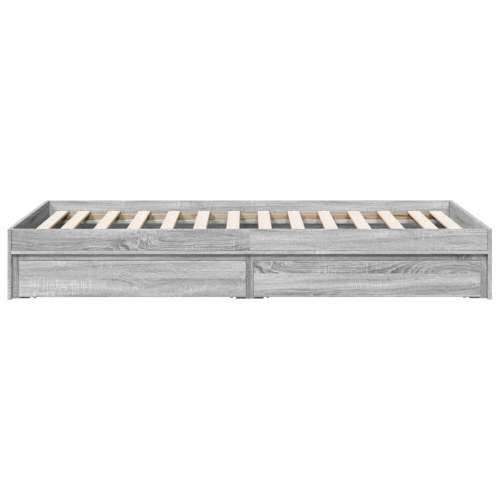 Okvir za krevet s ladicama boja hrasta 100x200 cm drveni Sivi hrast sonoma 100 x 200 cm Cijena