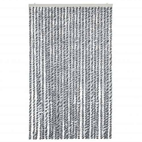Zastor protiv muha sivi i crno-bijeli 118 x 220 cm od šenila - Crno-bijelo 118 x 220 cm Cijena