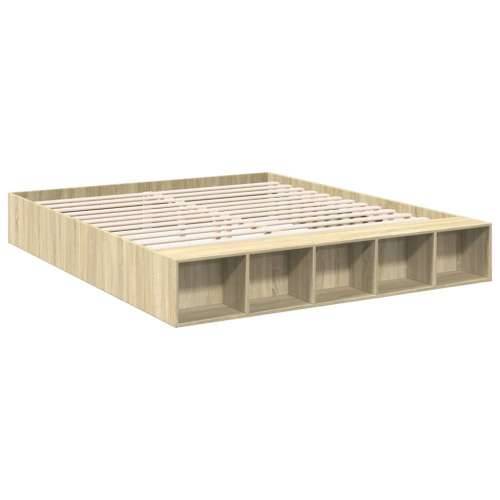 Okvir za krevet boja hrasta 180x200 cm konstruirano drvo - sonoma hrast 180 x 200 cm Cijena