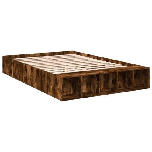 Okvir kreveta boja hrasta 140 x 200 cm od konstruiranog drva - Dimljeni hrast 140 x 200 cm Cijena