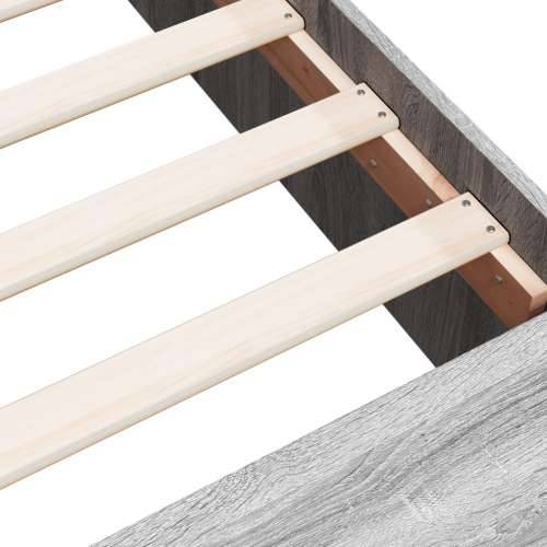 Okvir za krevet boja hrasta 140x190 cm od konstruiranog drva - Sivi hrast sonoma 140 x 190 cm Cijena