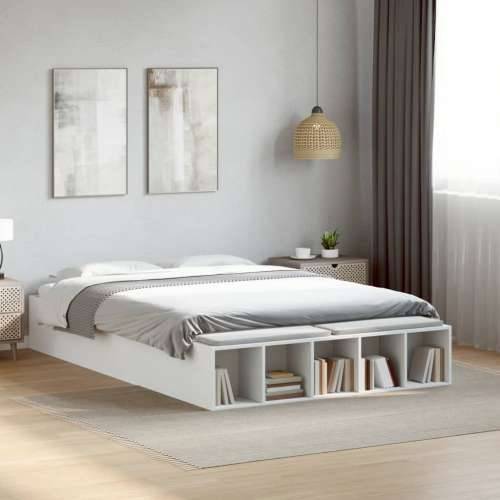 Okvir za krevet bijeli 135x190 cm konstruirano drvo - Bijela 135 x 190 cm Cijena
