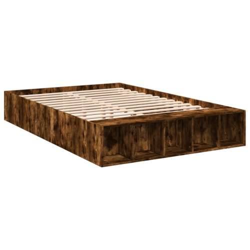 Okvir za krevet boja hrasta 135x190 cm konstruirano drvo - Dimljeni hrast 135 x 190 cm Cijena