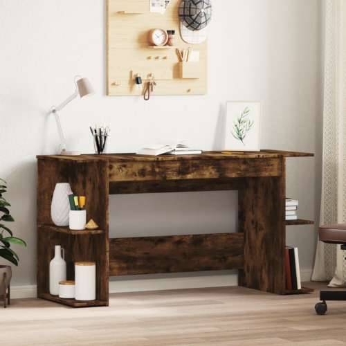 Radni stol boja dimljenog hrasta 140x50x75 cm konstruirano drvo - Dimljeni hrast Cijena
