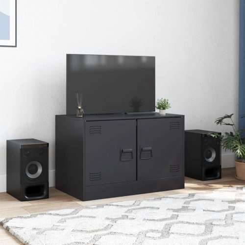 TV ormarić crni 67 x 39 x 44 cm čelični - Crna 1 Cijena