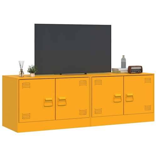 TV ormarići 2 kom boja senfa 67 x 39 x 44 cm čelični - žuta boja senfa 2 Cijena