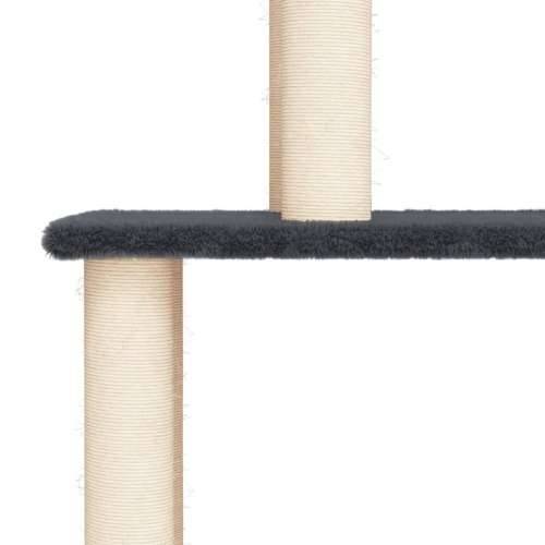 Penjalica za mačke - Kuća za mačke - Grebalica sa stupovima za grebanje tamnosiva 149 cm - Tamno siva Cijena