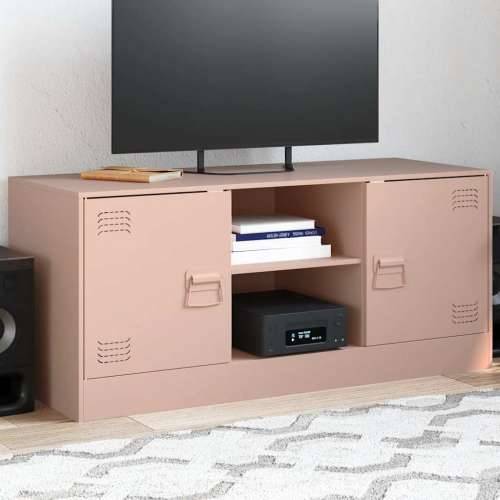 TV ormarić ružičasti 99 x 39 x 44 cm čelični - Ružičasta 1 Cijena