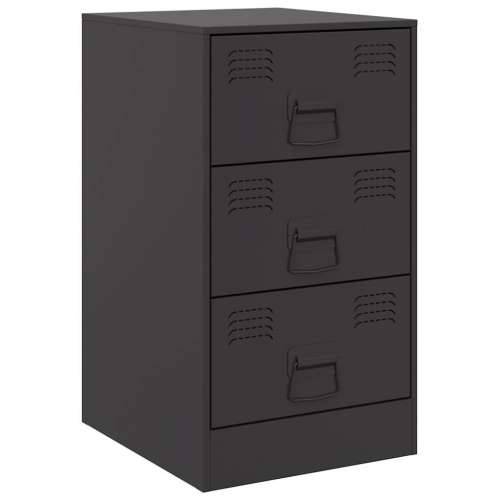 Noćni ormarići 2 kom crni 34,5 x 39 x 62 cm čelični - Crna 2 Cijena