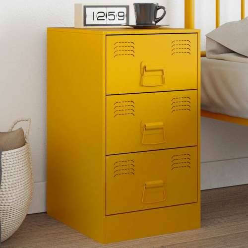 Noćni ormarić boja senfa 34,5 x 39 x 62 cm čelični - žuta boja senfa 1 Cijena