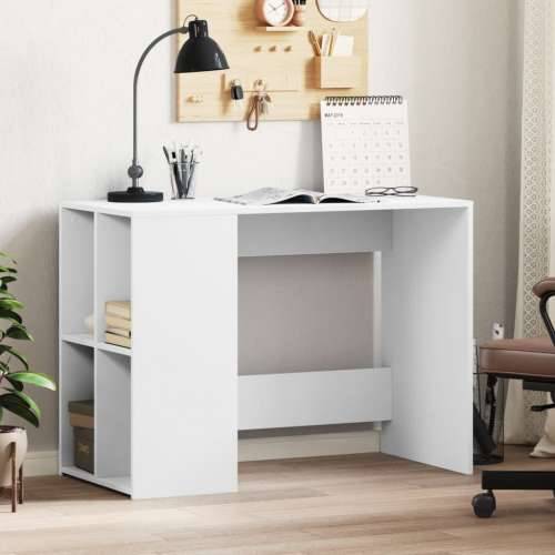 Radni stol bijeli 102 x 50 x 75 cm od konstruiranog drva - Bijela Cijena