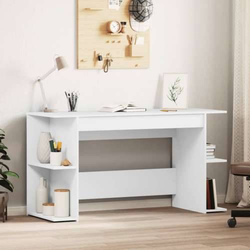 Radni stol bijeli 140 x 50 x 75 cm od konstruiranog drva - Bijela Cijena