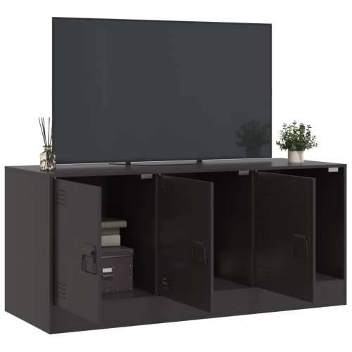 TV ormarić crni 99 x 39 x 44 cm čelični - Crna 1 Cijena