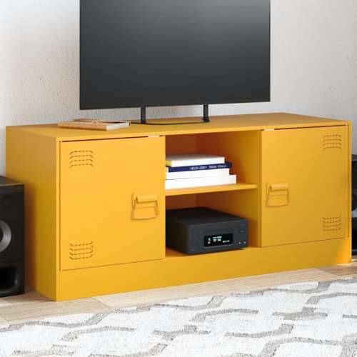 TV ormarić boja senfa 99 x 39 x 44 cm čelični - žuta boja senfa 1 Cijena