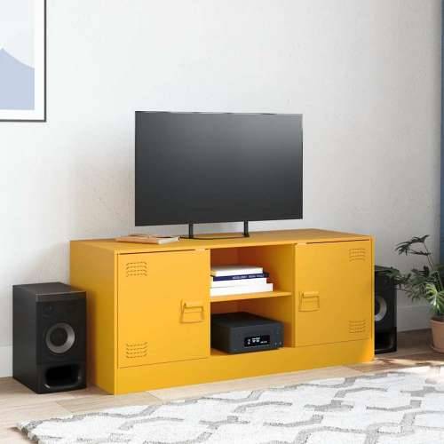 TV ormarić boja senfa 99 x 39 x 44 cm čelični - žuta boja senfa 1 Cijena