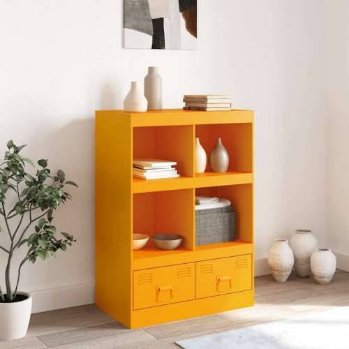 Visoka komoda boja senfa 67 x 39 x 95 cm čelični - žuta boja senfa 1 Cijena