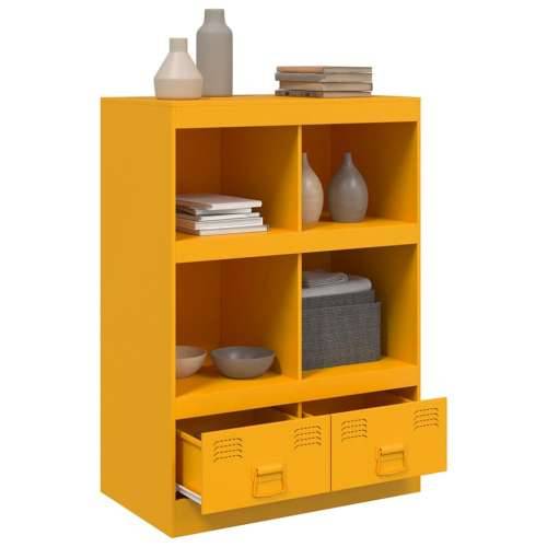 Visoka komoda boja senfa 67 x 39 x 95 cm čelični - žuta boja senfa 1 Cijena