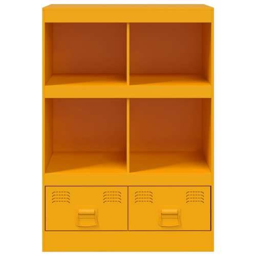 Visoka komoda boja senfa 67 x 39 x 95 cm čelični - žuta boja senfa 1 Cijena
