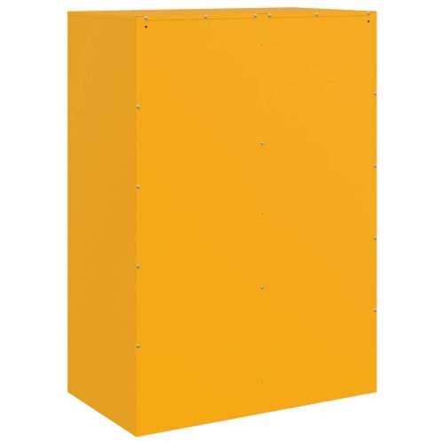 Visoka komoda boja senfa 67 x 39 x 95 cm čelični - žuta boja senfa 1 Cijena