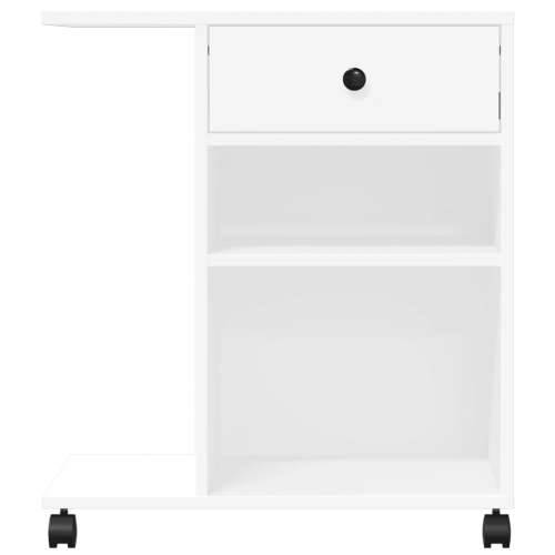 Stalak za pisač s kotačima bijeli 60 x 40 x 68,5 cm - Bijela Cijena