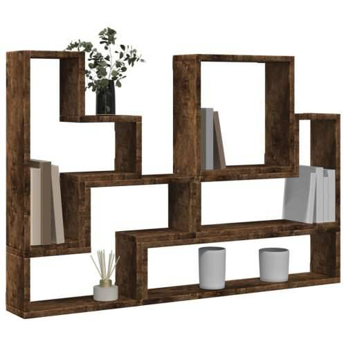 Zidna polica boja dimljenog hrasta 96x12x64cm konstruirano drvo - Dimljeni hrast 1 Cijena