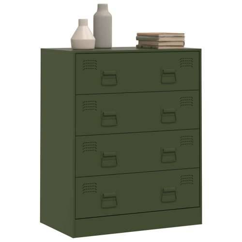 Komoda maslinastozeleni 67 x 39 x 83 cm čelična - Maslinovo zelena 1 Cijena