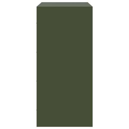 Komoda maslinastozeleni 67 x 39 x 83 cm čelična - Maslinovo zelena 1 Cijena