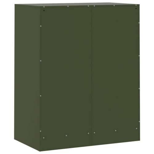 Komoda maslinastozeleni 67 x 39 x 83 cm čelična - Maslinovo zelena 1 Cijena