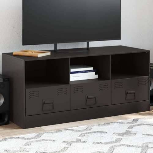 TV ormarić crni 99 x 39 x 44 cm čelični - Crna 1 Cijena