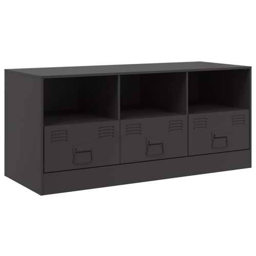 TV ormarić crni 99 x 39 x 44 cm čelični - Crna 1 Cijena