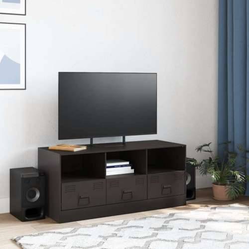TV ormarić crni 99 x 39 x 44 cm čelični - Crna 1 Cijena