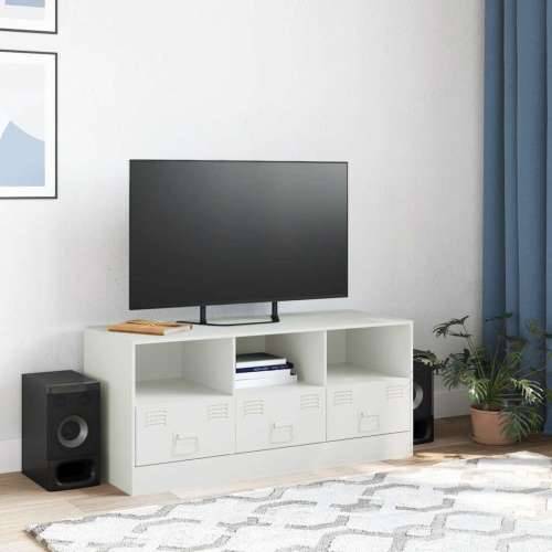 TV ormarić bijeli 99 x 39 x 44 cm čelični - Bijela 1 Cijena