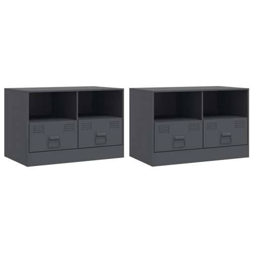 TV ormarići 2 kom antracit 67 x 39 x 44 cm čelični - Antracit 2 Cijena