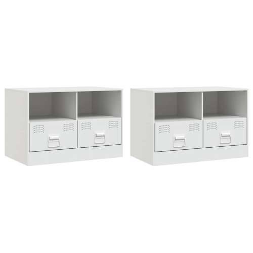 TV ormarići 2 kom bijeli 67 x 39 x 44 cm čelični - Bijela 2 Cijena