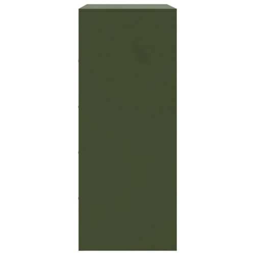 Visoka komoda maslinastozeleni 67 x 39 x 95 cm čelična - Maslinovo zelena 1 Cijena