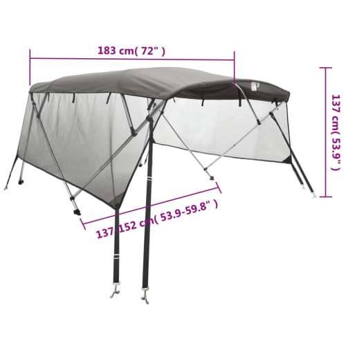 Tenda bimini s 3 luka i mrežastim zidovima 183x(137-152)x137 cm - Antracit i crna 183 x (137-152) x 137 cm 1 s mrežicom Cijena