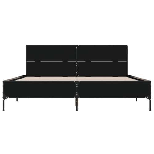 Okvir za krevet crni 140x190 cm konstruirano drvo i metal - Crna 140 x 190 cm? Cijena