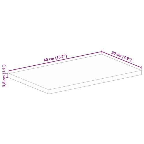 Stolna ploča 40x20x3,8 cm pravokutna od masivnog drva bagrema - Bagremovo drvo (prirodno) 40 x 20 cm 1 38 mm Cijena