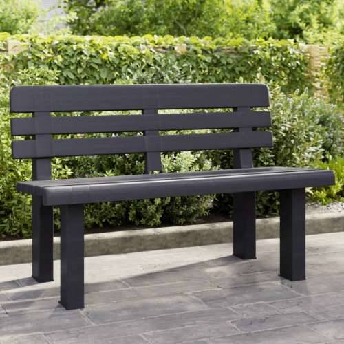 Vrtna klupa antracit 110 x 52 x 71 cm od polipropilena - Antracit 1 2 Cijena