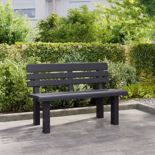 Vrtna klupa antracit 110 x 52 x 71 cm od polipropilena - Antracit 1 2 Cijena