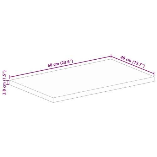 Stolna ploča 60x40x3,8 cm pravokutna od masivnog drva bagrema - Bagremovo drvo (prirodno) 60 x 40 cm 1 38 mm Cijena