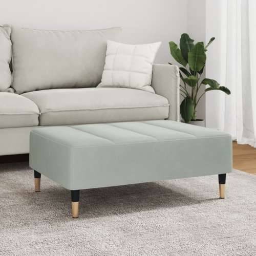 Tabure svjetlosivi 77x55x31 cm baršunasti - Svjetlosiva 1 Cijena