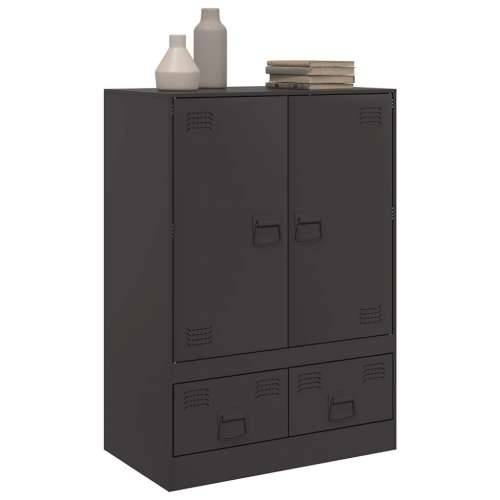 Visoka komoda crna 67 x 39 x 95 cm čelična - Crna 1 Cijena