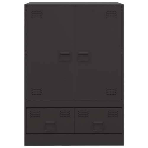 Visoka komoda crna 67 x 39 x 95 cm čelična - Crna 1 Cijena