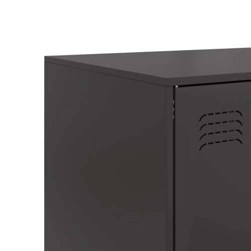 Visoka komoda crna 67 x 39 x 95 cm čelična - Crna 1 Cijena