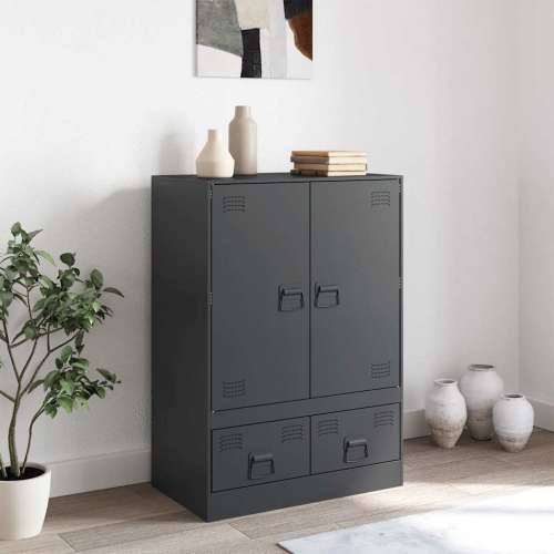 Visoka komoda antracit 67 x 39 x 95 cm čelična - Antracit 1 Cijena