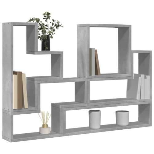 Zidna polica siva boja betona 96x12x64 cm konstruirano drvo - Beton siva 1 Cijena
