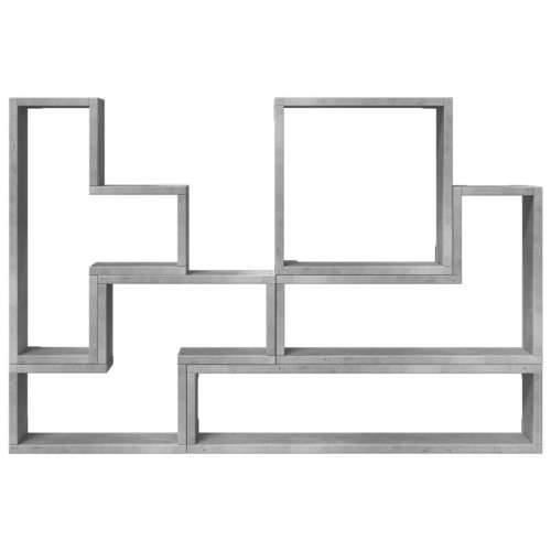 Zidna polica siva boja betona 96x12x64 cm konstruirano drvo - Beton siva 1 Cijena