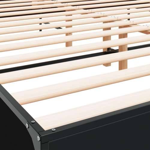 Okvir za krevet crni 200 x 200 cm konstruirano drvo i metal - Crna 200 x 200 cm Cijena
