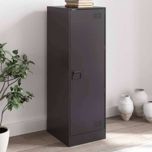 Komoda crna 34,5 x 39 x 107 cm čelična - Crna 1 Cijena